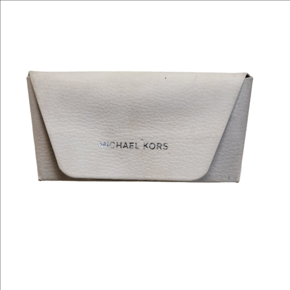 Michael Kors White Silver Eyeglass Sunglasses Case Large